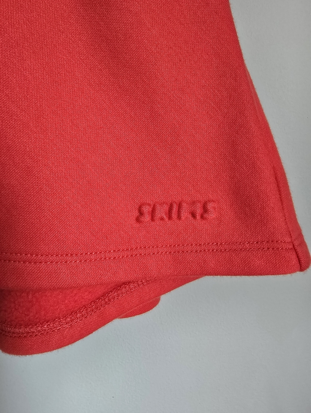 SKIMS Cherry Red Pull-on Cotton Fleece Jersey Mini Skirt SZ XL Tomato Girl - Picture 6 of 12